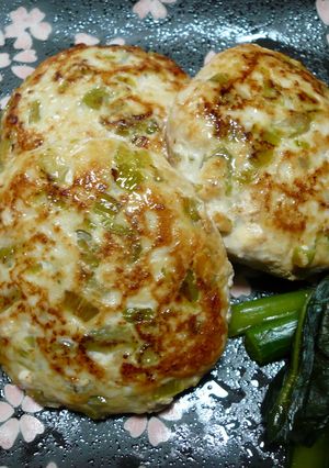 野沢菜漬けの鶏肉ハンバーグ風-レシピのメイン写真