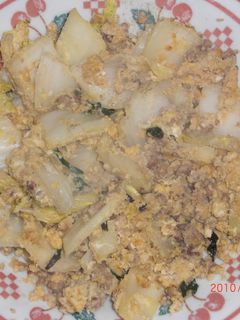 節約☆中華風☆白菜卵おからの肉炒め-レシピのメイン写真
