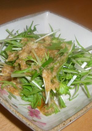 簡単ドレッシング☆水菜サラダ-レシピのメイン写真