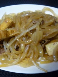 牛肉と厚揚げと春雨(マロニー)の炒め煮-レシピのメイン写真