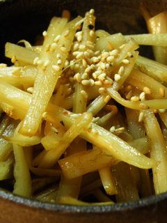ウド皮のきんぴら-レシピのメイン写真