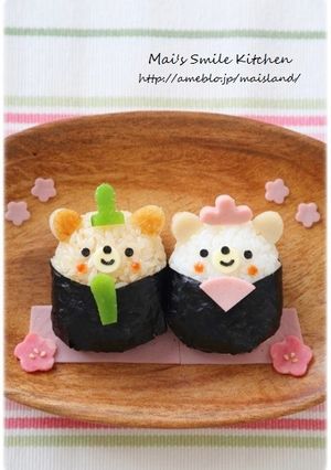ひな祭り♪くまちゃんお雛さま＊キャラ弁-レシピのメイン写真