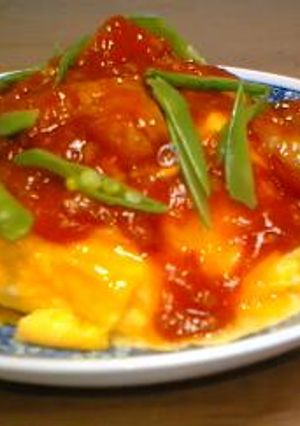 夕べの残りで☆とろ～りエビチリ天津丼-レシピのメイン写真