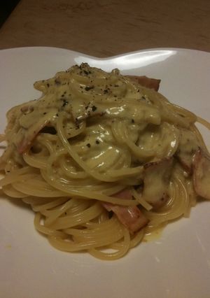 豆乳でカルボナーラ-レシピのメイン写真