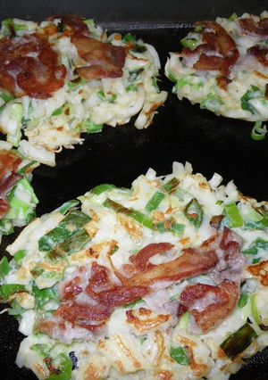 茹でうどんでつくるお好み焼き-レシピのメイン写真
