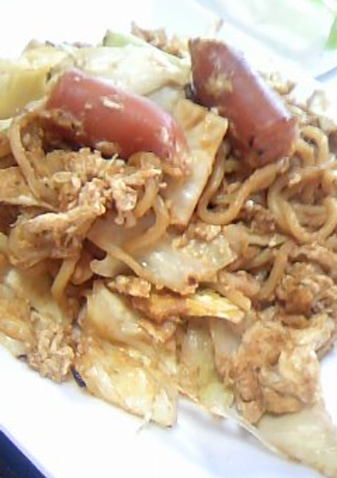 簡単〃とんかつｿｰｽで卵焼きそば-レシピのメイン写真