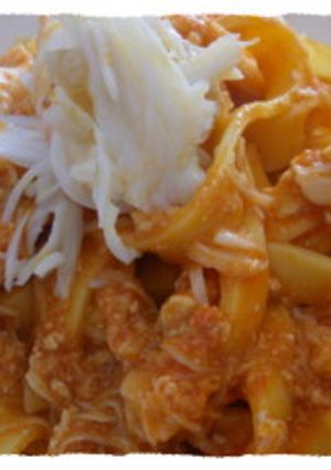 毛蟹のトマトソースパスタ♪-レシピのメイン写真
