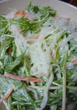 水菜と春雨のサラダ-レシピのメイン写真