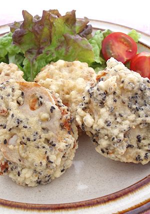とてもジューシー★れんこんの肉はさみ揚げ-レシピのメイン写真