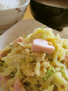 千切りキャベツ*炒めて朝ご飯-レシピのメイン写真
