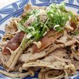 ゆで豚ときのこのごまソース和え
