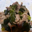 簡単☆ 牛肉と小松菜の炒め物 ワカメあん