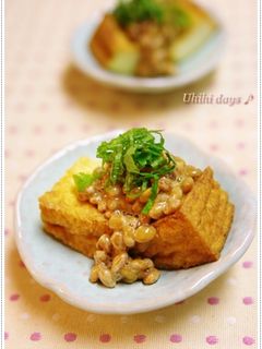 超簡単おつまみ!カリカリ厚揚げの納豆のせ-レシピのメイン写真