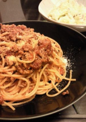 カゴメ基本のトマトソース缶でミートスパ☆-レシピのメイン写真