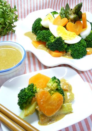 温野菜のちょい食べカレーソースがけ-レシピのメイン写真