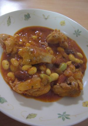 チキンとお豆のトマト煮込み-レシピのメイン写真