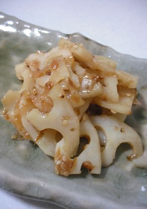 蓮根のかつお梅-レシピのメイン写真