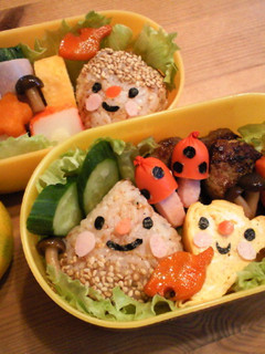 *キャラ弁 秋の仲間たち弁当-レシピのメイン写真