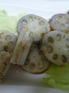 さくさく★れんこんのえび挟み焼き-レシピのメイン写真