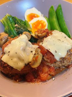 トマト缶の煮込みハンバーグ-レシピのメイン写真