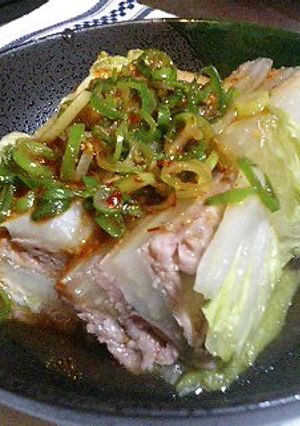 豚肉と白菜の重ね蒸し～まったり辛ポンで～-レシピのメイン写真