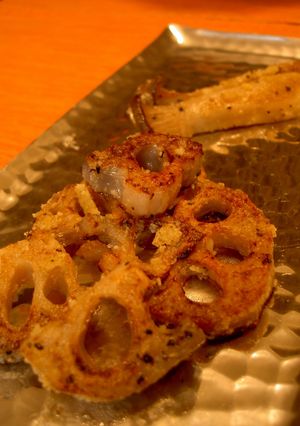 超簡単!我が家の定番つまみ☆焼きれんこん-レシピのメイン写真