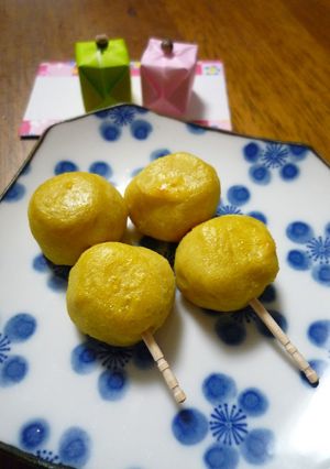 おひな祭りに♡スイートポテトだんご♬-レシピのメイン写真