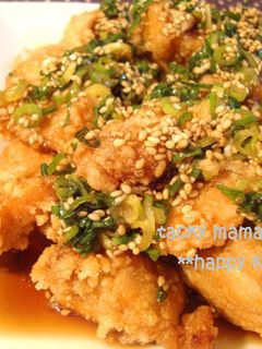 あっさり中華ごまダレで☆鶏むね肉の唐揚げ-レシピのメイン写真