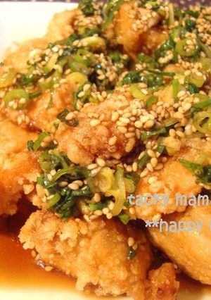 あっさり中華ごまダレで☆鶏むね肉の唐揚げ-レシピのメイン写真