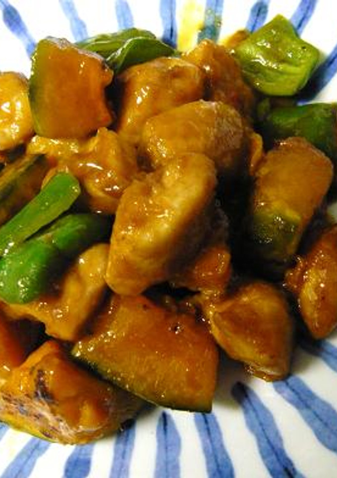 鶏とかぼちゃの炒め煮-レシピのメイン写真