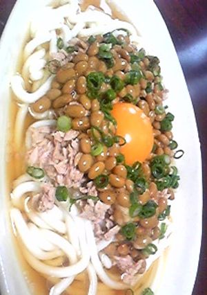 めちゃ簡単納豆ﾂﾅうどん-レシピのメイン写真