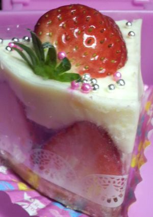 バレンタイン☆可愛い苺チョコチーズケーキ-レシピのメイン写真