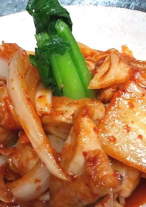 チキンとキムチの炒め物-レシピのメイン写真
