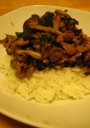 キュウリと豚肉の味噌炒め丼-レシピのメイン写真