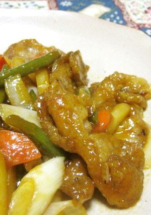 豚うす切り肉で、揚げない簡単酢豚～^^-レシピのメイン写真