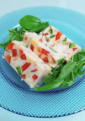 鮭缶と彩り野菜のゼリーサラダ-レシピのメイン写真