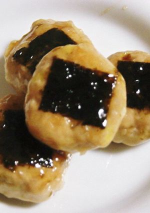 甘酢がおいしい♪簡単・鶏つくねの磯辺焼き-レシピのメイン写真