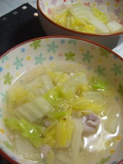 あったまる~♫白菜と豚肉のとろ~りスープ-レシピのメイン写真