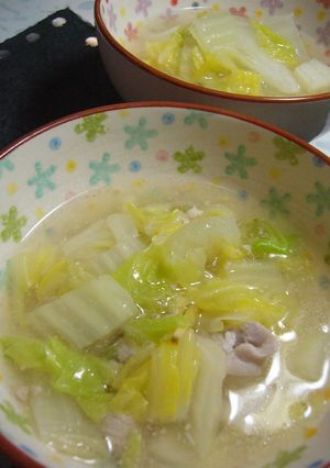 あったまる～♫白菜と豚肉のとろ～りスープ-レシピのメイン写真