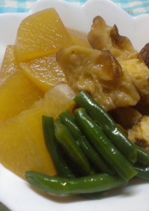Rレンジで（大根と竹輪煮）-レシピのメイン写真