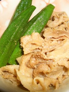 5分で簡単☆豚肉とオクラのサッと煮-レシピのメイン写真
