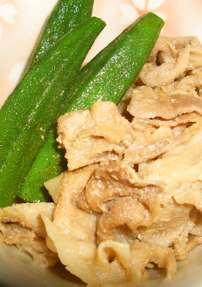 ５分で簡単☆豚肉とオクラのサッと煮-レシピのメイン写真