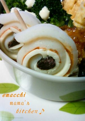 お弁当に「ちくわのシソチーズ巻き」-レシピのメイン写真