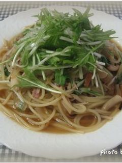 めんつゆで♪きのこの和風スープパスタ。-レシピのメイン写真