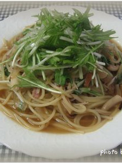 めんつゆで♪きのこの和風スープパスタ。-レシピのメイン写真