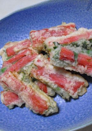 かにかまの明太子・シソ巻き揚げ♪-レシピのメイン写真