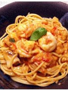 エビのトマトクリームパスタ-レシピのメイン写真