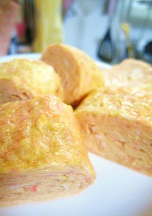 お弁当に★甘～いほんのりピンクの玉子焼き-レシピのメイン写真