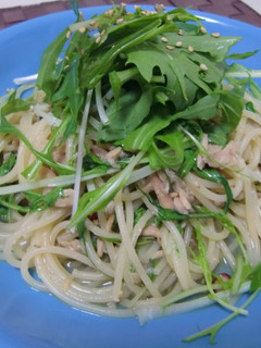 簡単★水菜とツナのピリ辛パスタ★-レシピのメイン写真