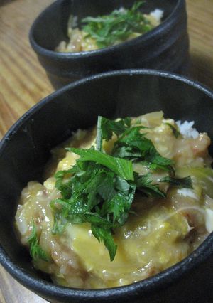 イカ珍味でおいしい卵丼！-レシピのメイン写真